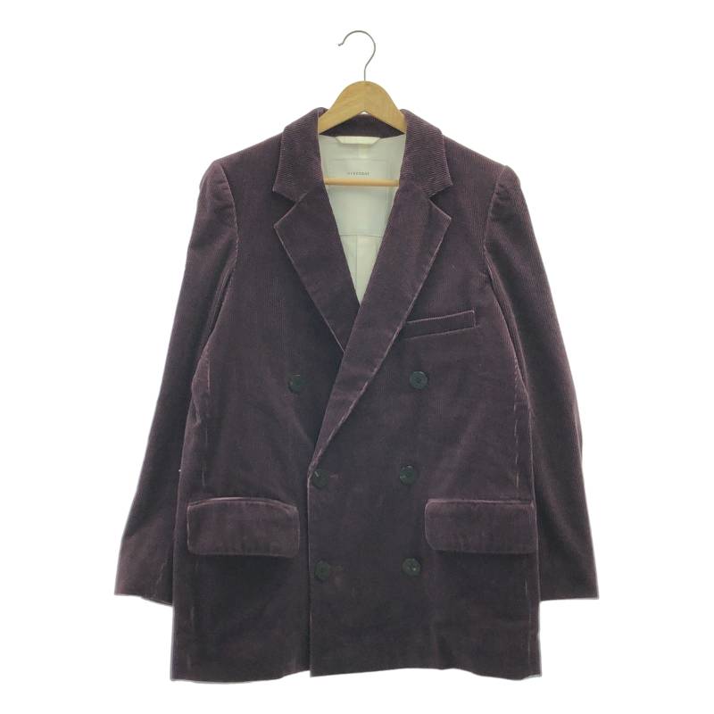 【美品】  OVERCOAT / 厚地の外套厚地の外套 | Corduroy Double Breasted Jacket WINE コール天 上衣 / ユニ一発やる | 00 | パープル系 | メンズ