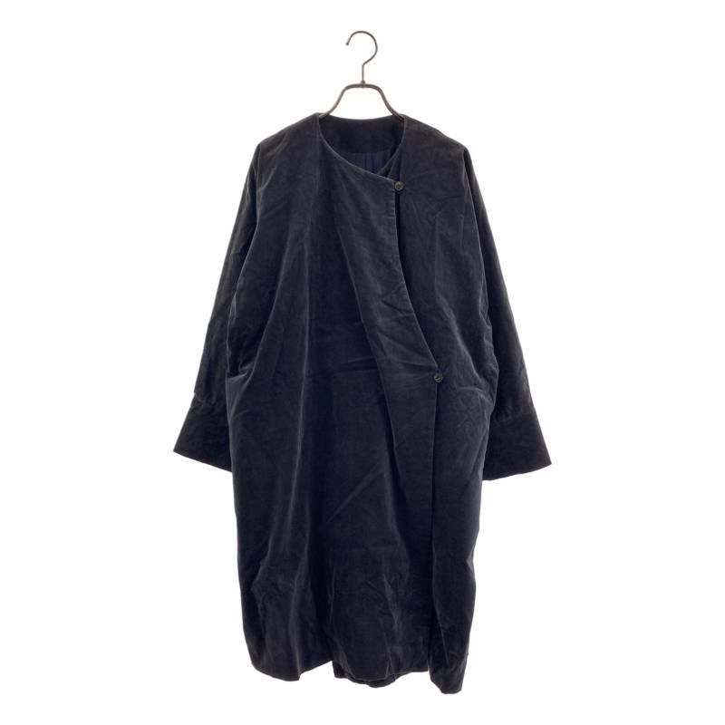 ARTS\u0026SCIENCE / アーツアンドサイエンス | kimono wrap coat 天鵞絨 キモノ 否色つや 厚地の外套 | 1 | 黒いこと | レディース