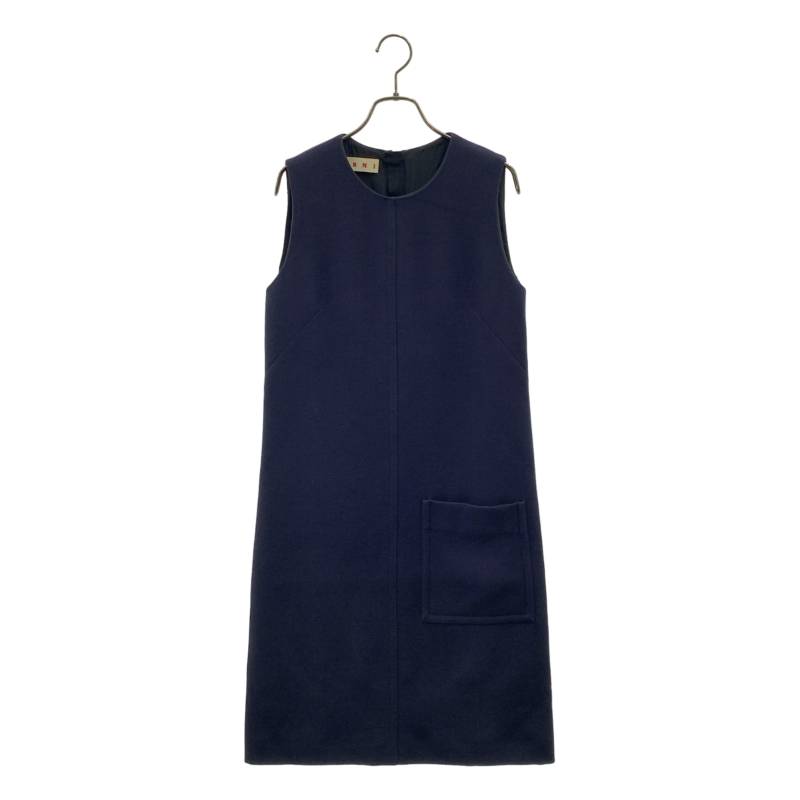 MARNI / マルニ | バックジップ ノースリーブ 衣装 / 総裏地 | 38 | 米国海軍 | レディース