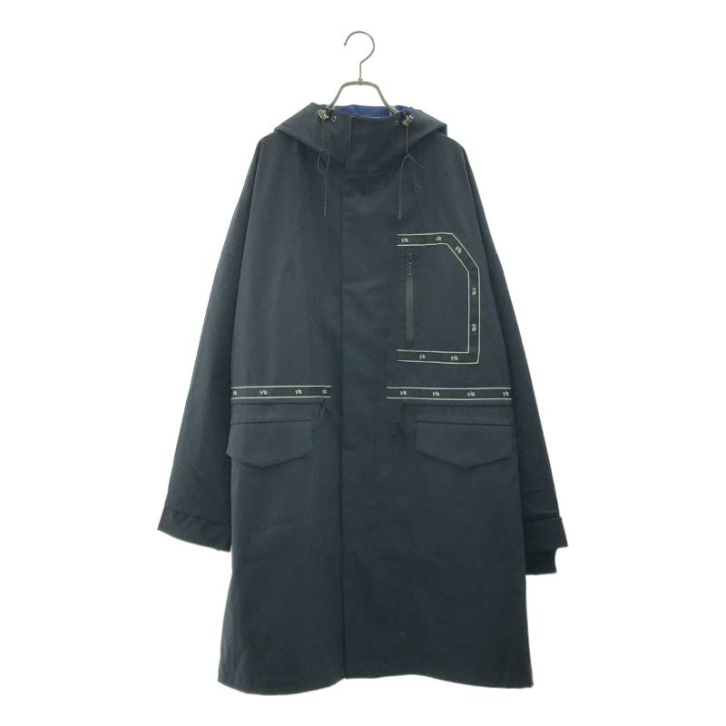 F/CE. / エフシーイー | × Loro Piana / ロロピアーナ ウール ロゴテープ フーデッドコート | M | ネイビー | メンズ