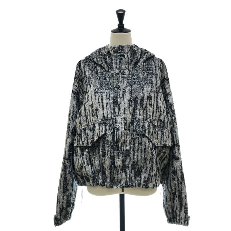 【美品】 EMPORIO ARMANI / エンポリオアルマーニ | オーバーシルエット ドローストリング ジャケット フーディ / 総裏地 | 46 | グレー系 | メンズ