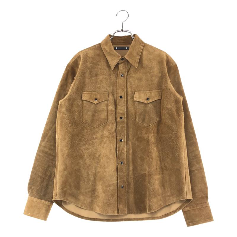 【美品】 MINEDENIM / マインデニム | Suede Leather Western SH / 牛革 スエード レザー ウエスタン シャツ | 2 | ブラウン | メンズ 40,357円
