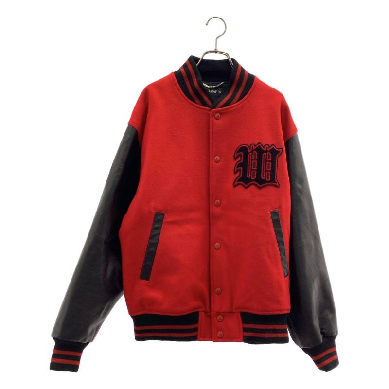 楽天市場】WACKO MARIA 23aw LEATHER VARSITY JACKET BLACK サイズL
