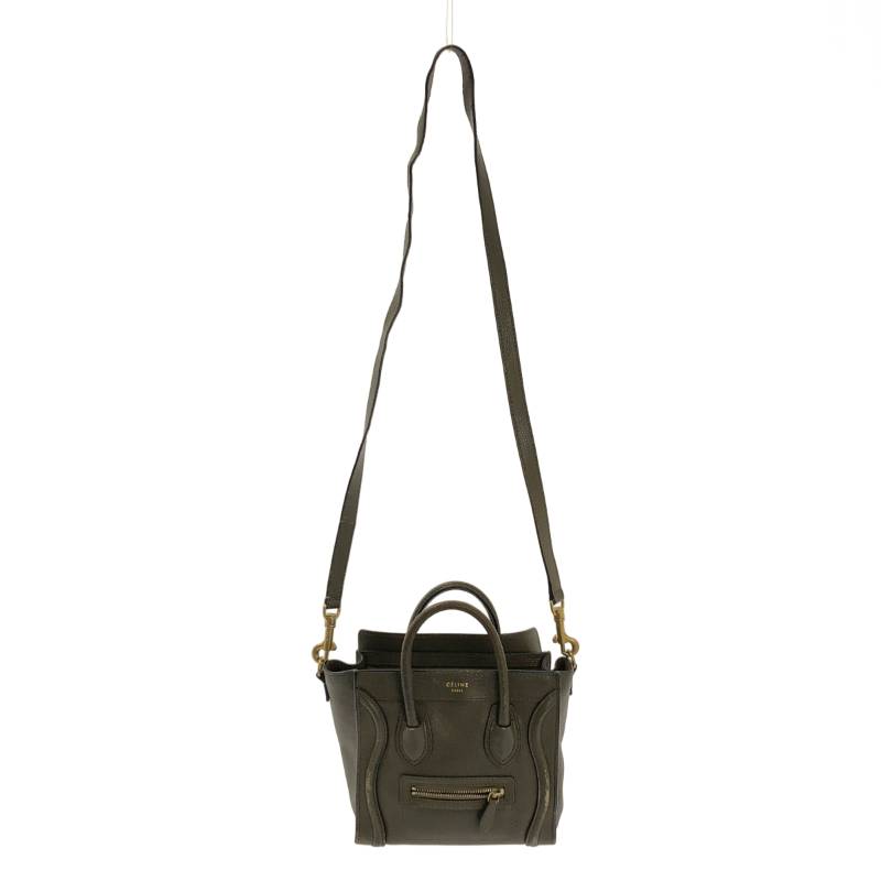 CELINE / セリーヌ | ナノショッパー レザー 2way ショルダーバッグ | ブラウン | レディース
