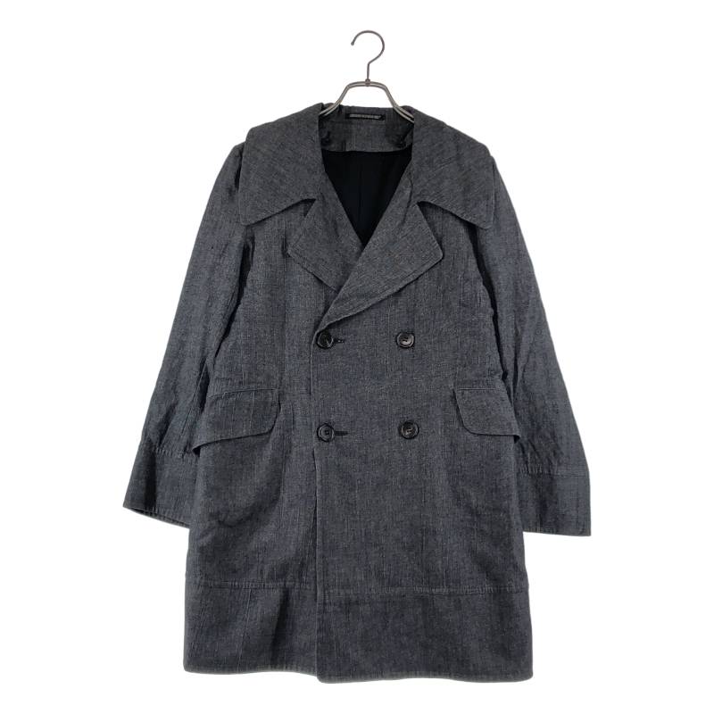 【新品】 YOHJI YAMAMOTO +NOIR / ヨウジヤマモトプリュスノアール | コットン ウールライナー付き トレンチコート | 1 | グレー | レディース