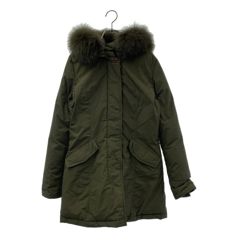 WOOLRICH / 羊毛金持ち | Luxury Arctic Parka ラグジュアリー アークティック 稲荷毛革 落ち込む厚地の外套 | XS | カーキ | レディース