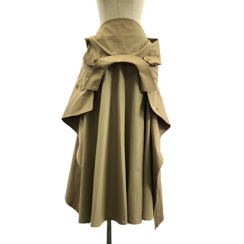 JUNYA WATANABE COMME des GARCONS / ジュンヤワタナベ | 2020SS | 再構築 コットン トレンチ ロング スカート | S | ベージュ | レディース