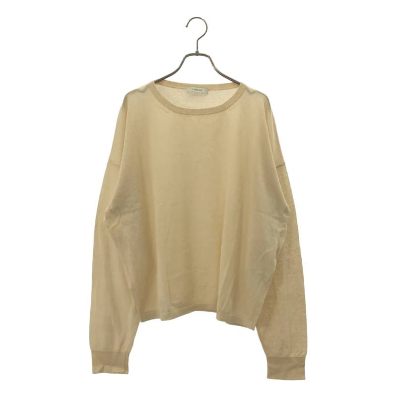 LEMAIRE / ルメール | 2023SS | BOXY SWEATER コットン リネン ハイゲージ クルーネックニット | M | アイボリー | メンズ 17,457円