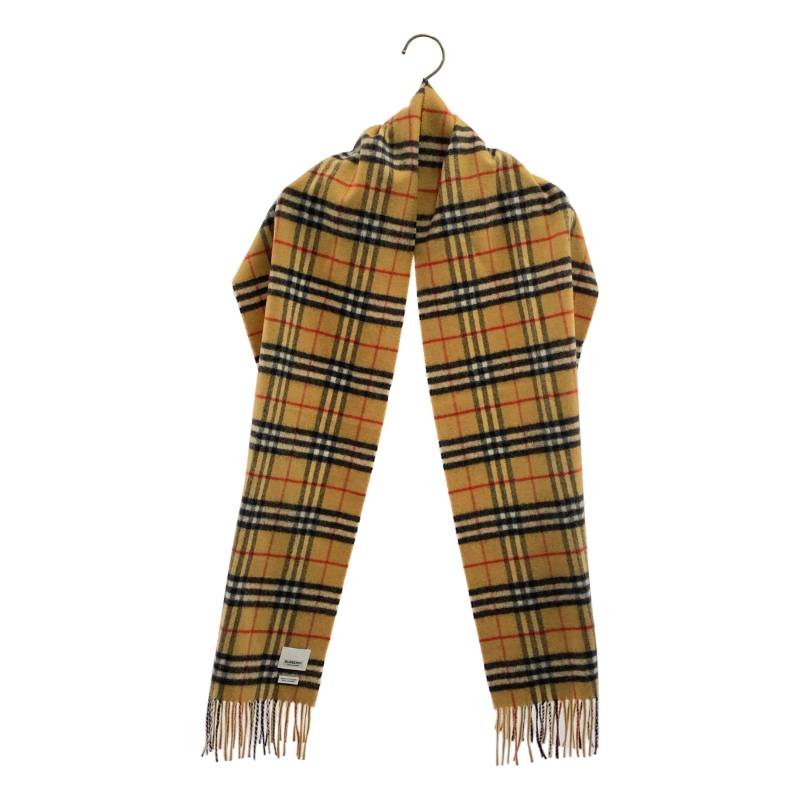 Burberry / バーバリー | カシミヤ ノバチェック フリンジ マフラー | ブラウン | メンズ｜KLD 店