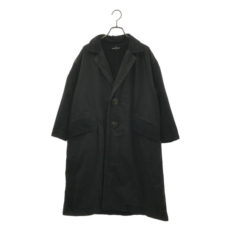 tricot COMME des GARCONS / トリココムデギャルソン | 2016AW | 染め製作 異原材料うつり変わり ロング厚地の外套 | M | 黒いこと/米国海軍 | レディース