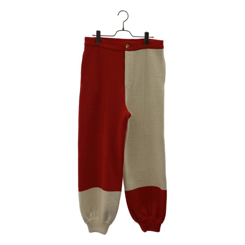 【美品】 GUCCI / グッチ | バイカラー ニット パンツ | S | レッド/アイボリー | メンズ
