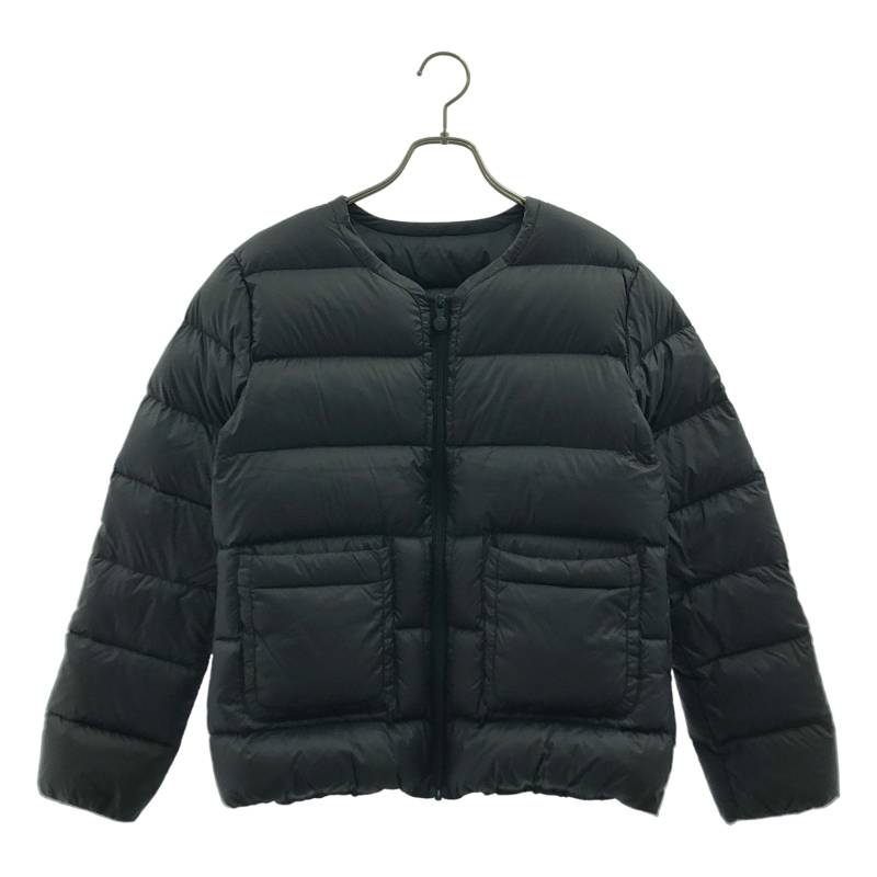 【美品】 PYRENEX / ピレネックス | LEONI ノーカラー ダウンジャケット | 38 | ネイビー | レディース