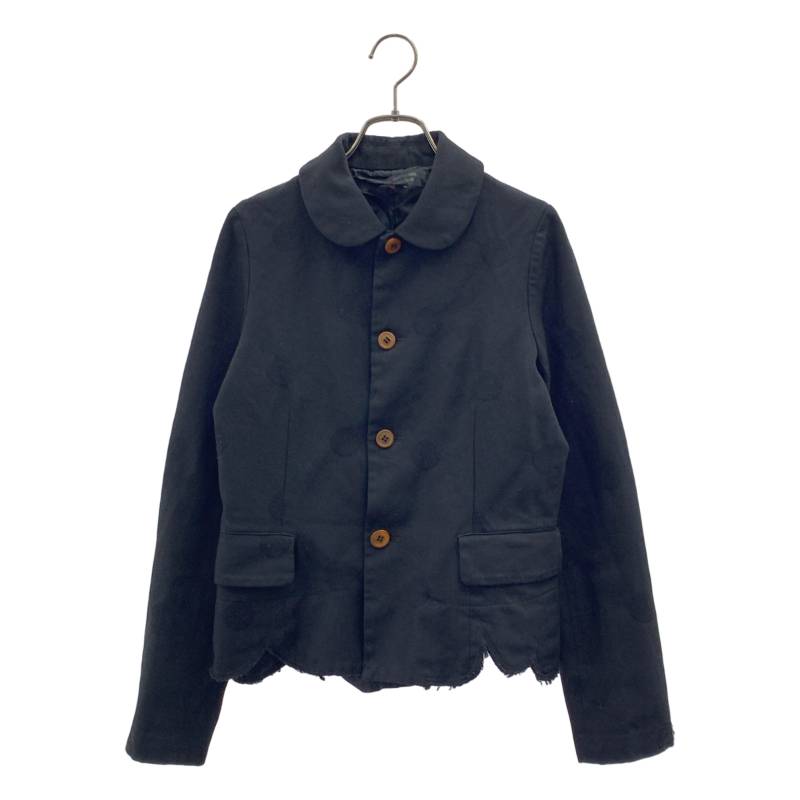 COMME des GARCONS COMME des GARCONS / コムコム | 2014AW | ポリエステル縮絨 ドット ラウンドカラージャケット | XS | ブラック | レディース