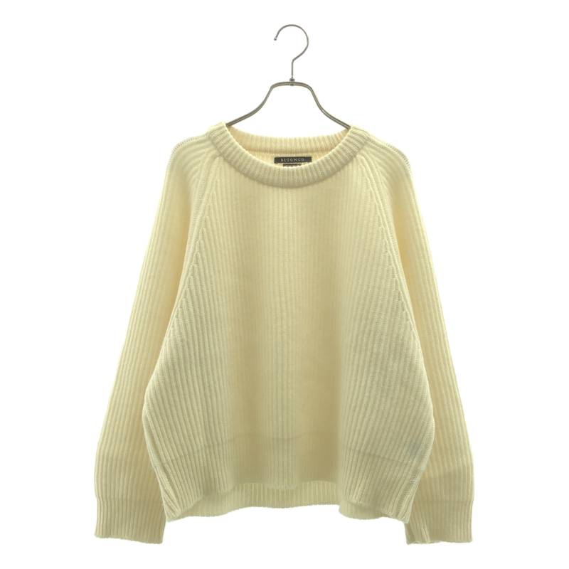 BEGG\u0026CO / ベグアンドコー | カシミール 肋筋 クルーネックニット | M | 象牙色 | メンズ