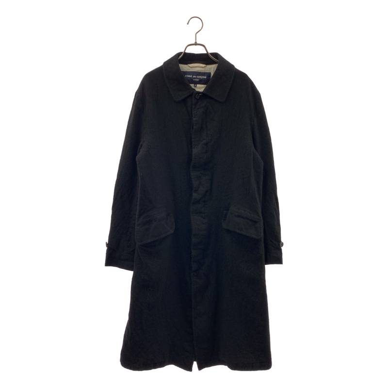COMME des GARCONS HOMME / コムデギャルソンオム | 2021AW | ウールサージ縮絨 ロングコート | S | ブラック | メンズ
