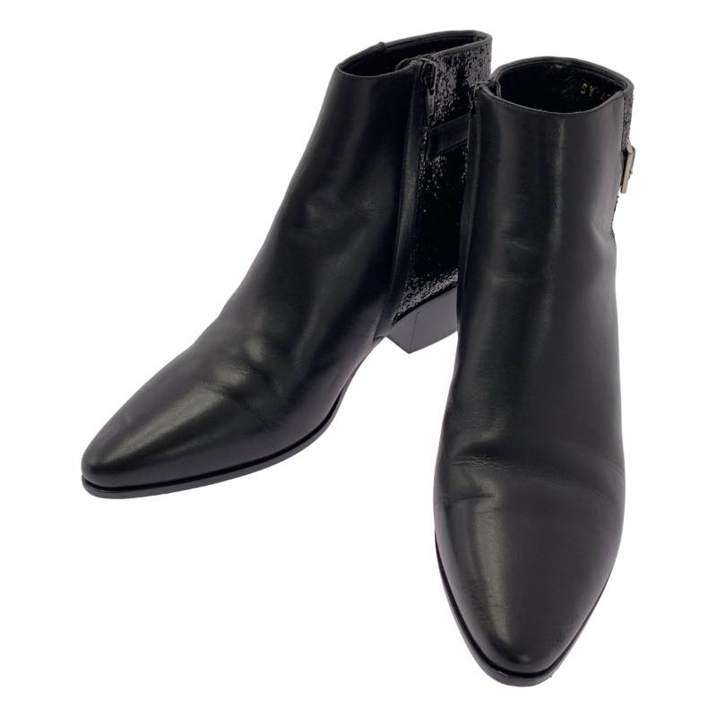 SAINT LAURENT / サンローラン | グリッター ポインテッドトゥ ブーツ | 36.5 | ブラック | レディース