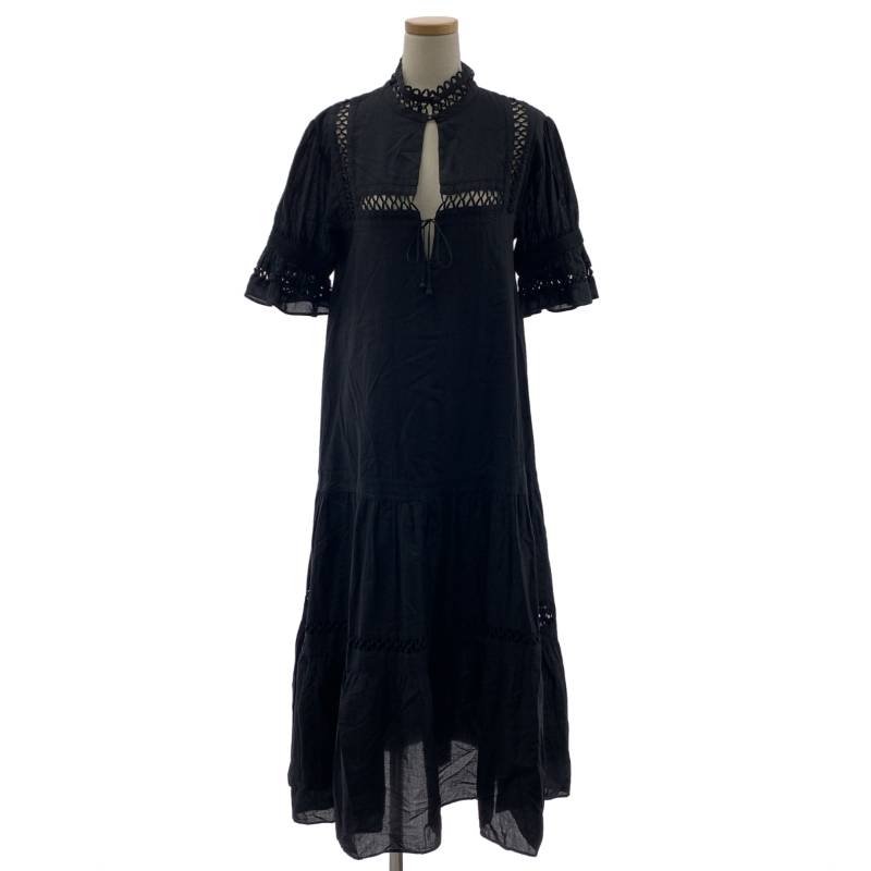 【美品】 APIECE APART / アーピースアパート | ギャザー ロング ワンピース | 4 | ブラック | レディース