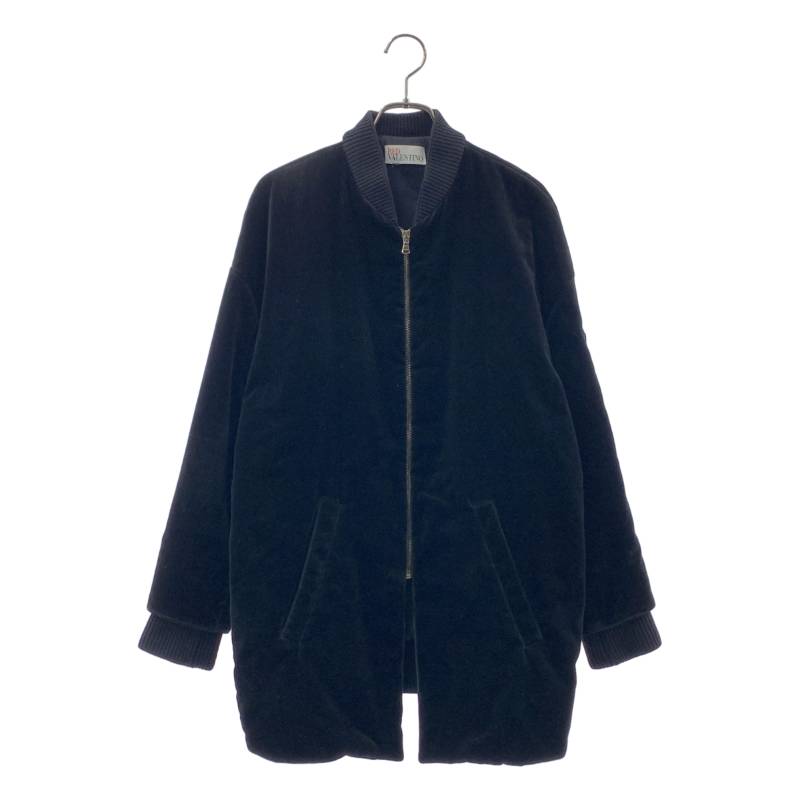 RED VALENTINO / レッドヴァレンティノ | ベロア ブルゾン ジャケット | 40 | ブラック | レディース