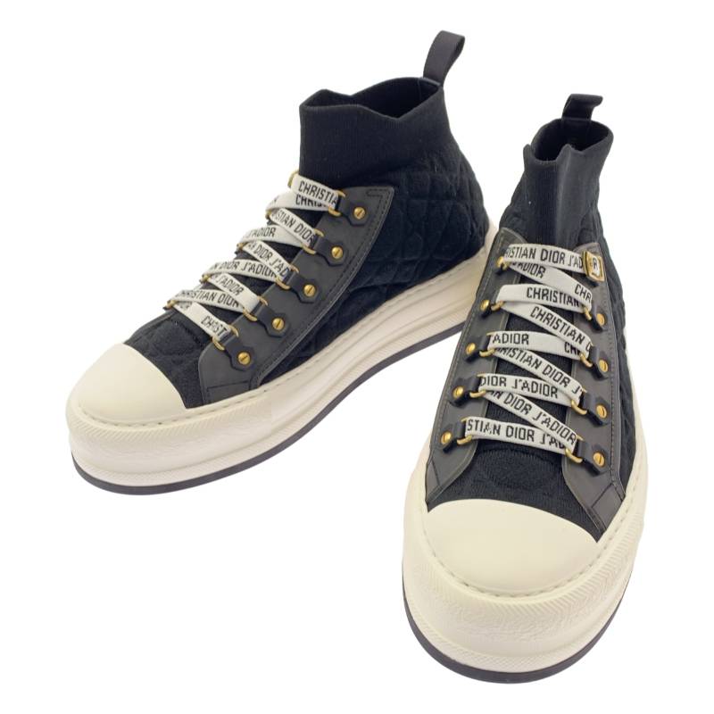 【美品】  Christian Dior / ディオール | Walk\u0027n\u0027Dior /J\u0027ADIOR ハイカットスニーカー | 25 | 黒いこと/白いこと | レディース