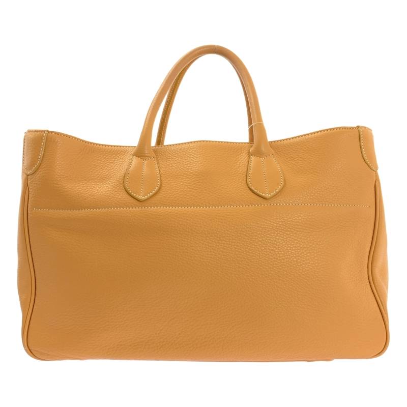 【美品】  AccessoiresDeMademoiselle / アクセソワ・ドゥ・マドモワゼル | シボ革 なめし革 トートバッグ | ともし火赤銅色 | レディース
