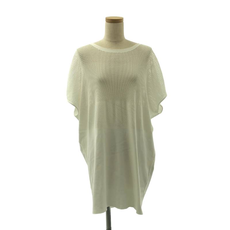 PLEATS PLEASE ISSEY MIYAKE / プリーツプリーズイッセイミヤケ | 2025SS | メッシュ ストレッチ ノースリーブ カットソー | ホワイト | レディース