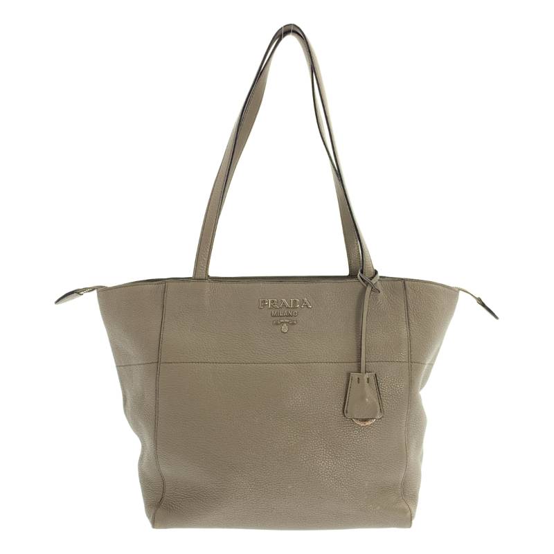 PRADA / プラダ | ARGILLA レザー トートバッグ | グレー系 | レディース 28,868円