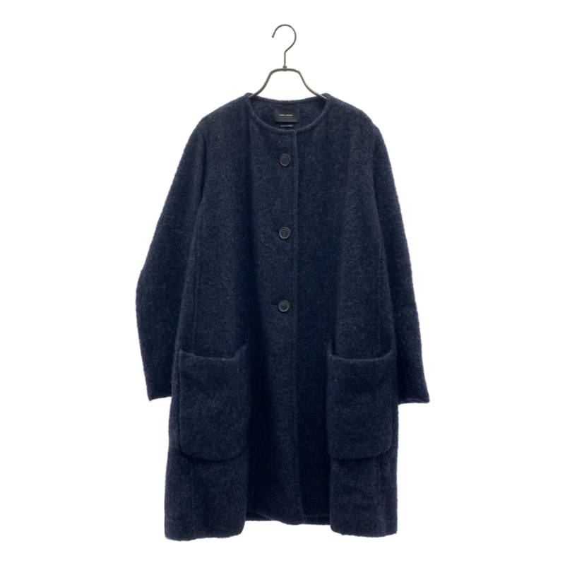 ISABEL MARANT / イザベルマラン | 羊毛 アルパカ 否色つや厚地の外套 | 34 | 米国海軍 | レディース