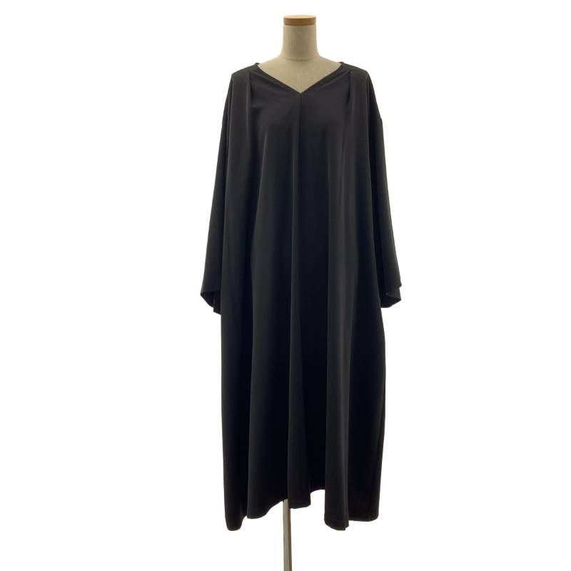 foufou / フーフー | THE DRESS #07 drape v neck dress プルオーバー ワンピース | 0 | ブラック | レディース