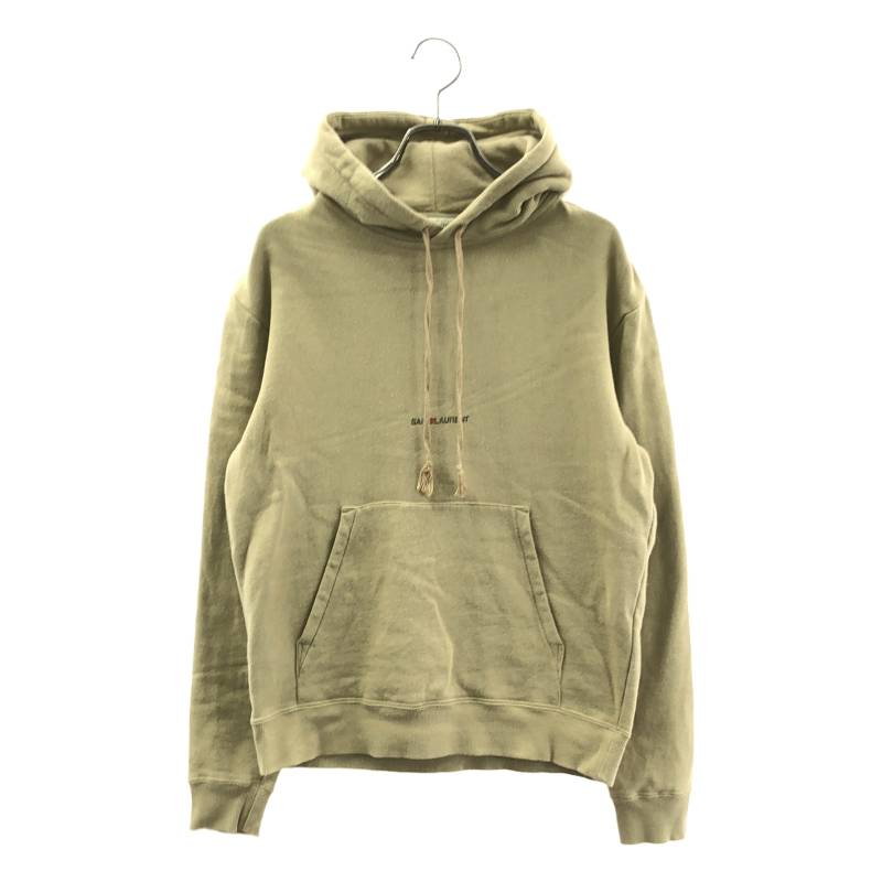 SAINT LAURENT PARIS / サンローランパリ | ロゴ プルオーバー スウェット フーディ | XS | ベージュ系 | レディース|KLD 店