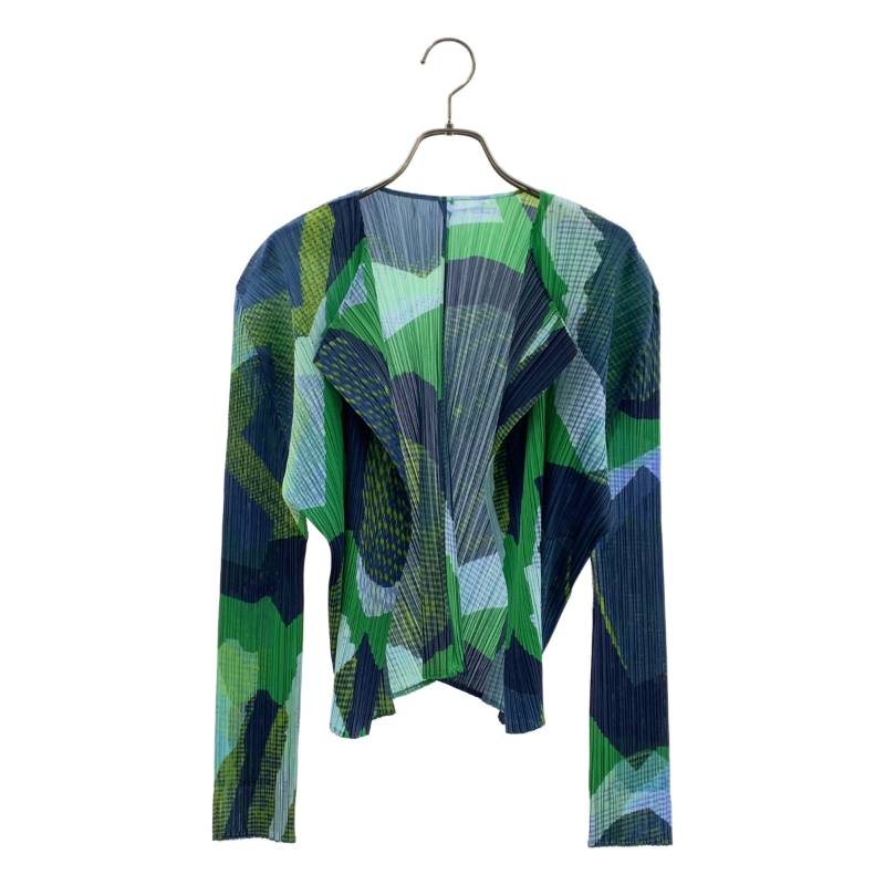 PLEATS PLEASE ISSEY MIYAKE / プリーツプリーズイッセイミヤケ | 2024AW | METEORITE 総柄 筋目 ジレー | 5 | マルチ色つや | レディース