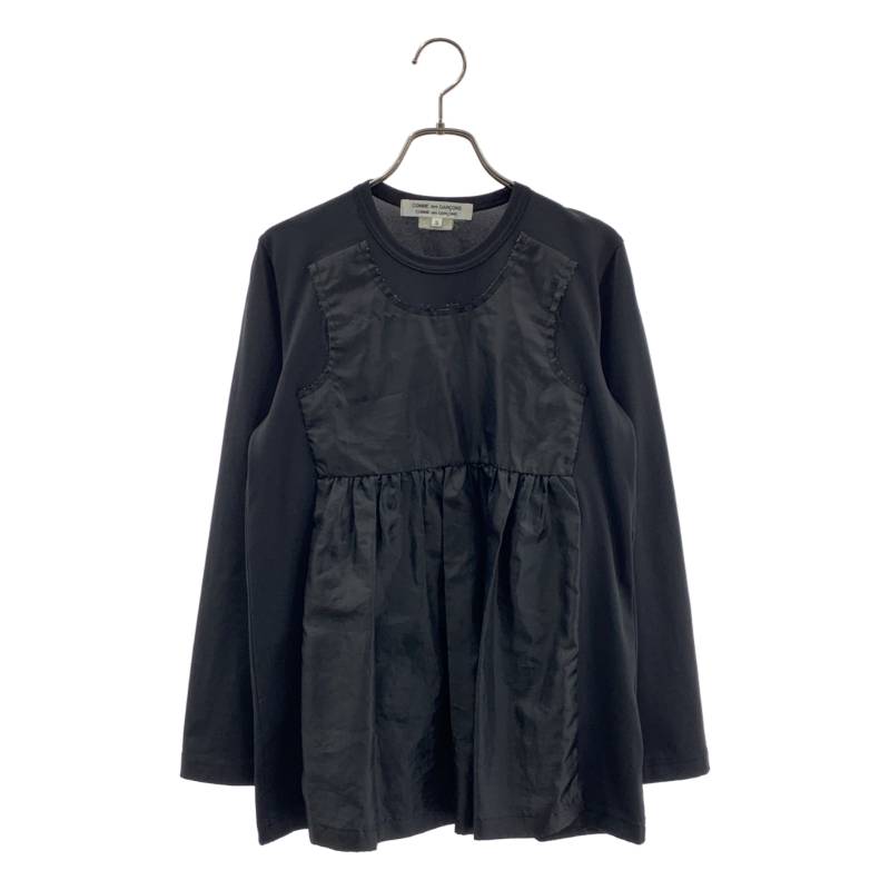 tricot COMME des GARCONS / トリココムデギャルソン | 2015SS | 製品染め 変形 バックリボン フリル オーバー ブラウス | M | グレー | レディース xjkrx7f4dq7b_1.jpg
