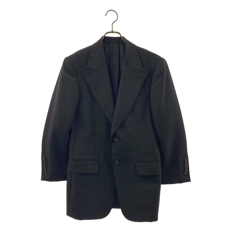 GUCCI / グッチ | トムフォード期 ウール ピークドラペル ジャケット | 44C | ブラック | メンズ