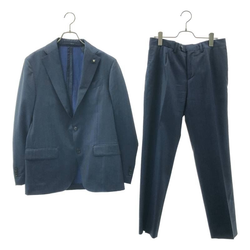 LARDINI / ラルディーニ | セットアップ / ストライプ 3B テーラードジャケット / スラックス | 46 | ネイビー | メンズ