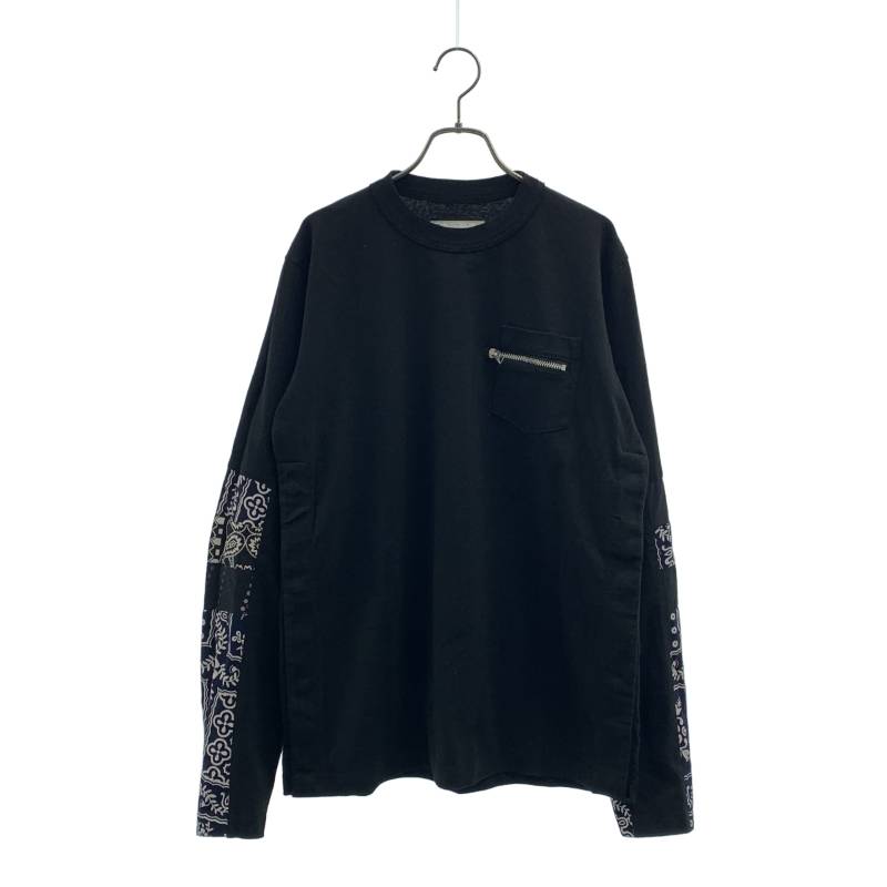 sacai / サカイ | ARCHIVE PRINT MIX LONG SLEEVE T-SHIRT ロングスリーブ Tシャツ | 2 | ブラック | メンズ
