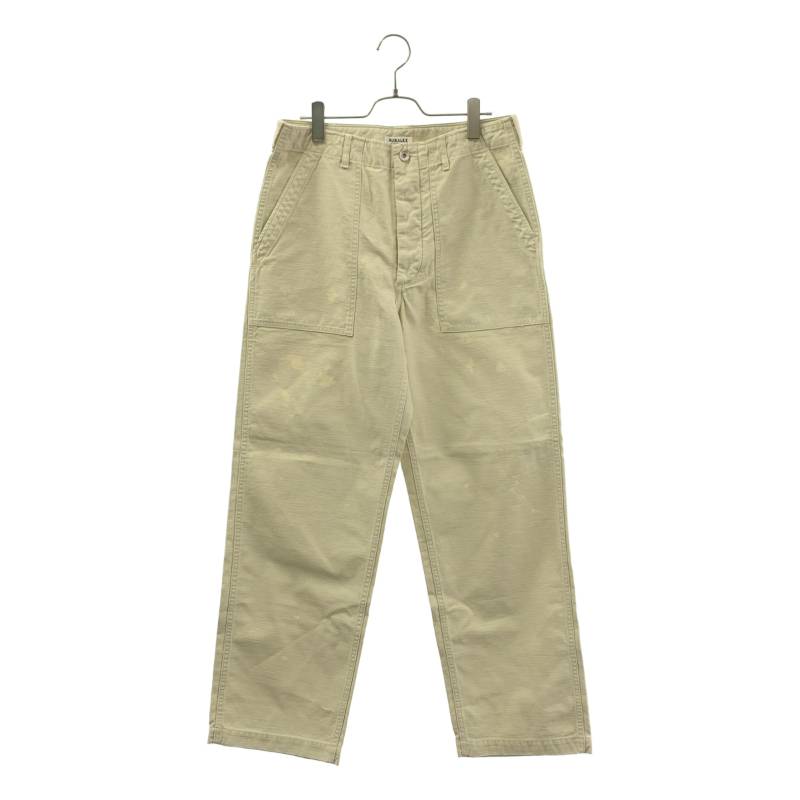 【新品】 AURALEE / オーラリー | 2025AW | WASHED BAGGY SATIN BLEACHED BAKER PANTS ウォッシュド バギー ブリーチ ベイカーパンツ | 4 | DUSTY IVORY / ダスティーアイボリー | メンズ 30,631円