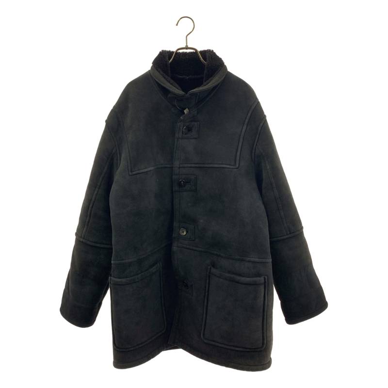 AQUASCUTUM / アクアスキュータム | ムートン ハーフコート | ブラック | メンズ 10,940円