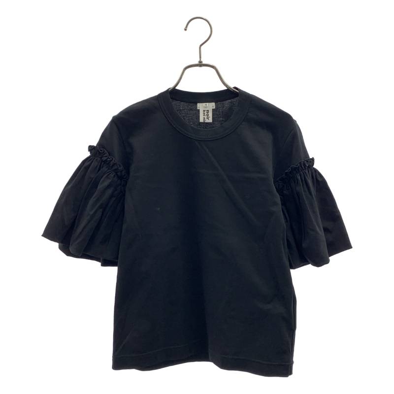 noir kei ninomiya / ノワールケイニノミヤ | 2020AW | 綿織物 ギャザー 音の大きさ衣袂 カットソー | XS | 黒いこと | レディース