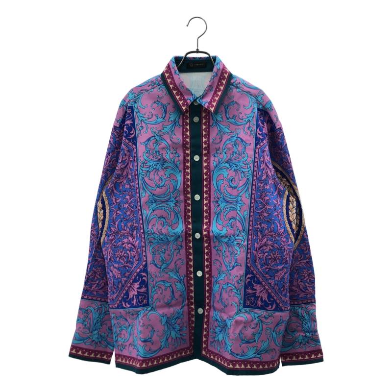 【美品】  VERSACE / ヴェルサーチ | バロック コットン シャツジャケット | L | マルチカラー | メンズ