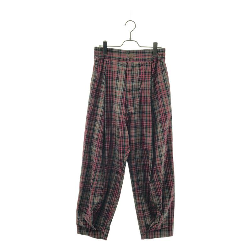 Vivienne Westwood MAN / ヴィヴィアンウエストウッドマン | 綿織物 リネン 読み合わせる タック イージーパンツ | 44 | 赤いこと | メンズ