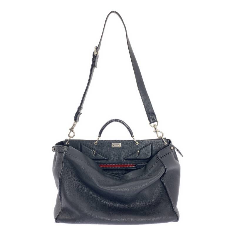 FENDI / フェンディ | ピーカブー セレリア 異類異形 バグズアイ ハンドバック | 黒いこと | メンズ