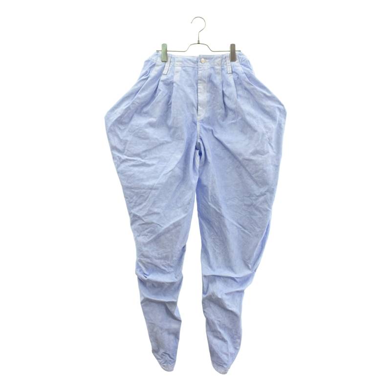 ISSEY MIYAKE / イッセイミヤケ | 2025AW | Sculptural スカルプチュラル 綿織物 2タック うつり変わりズボン下 | 2 | 青色 | レディース レディースファッション-パンツ-ボトムス