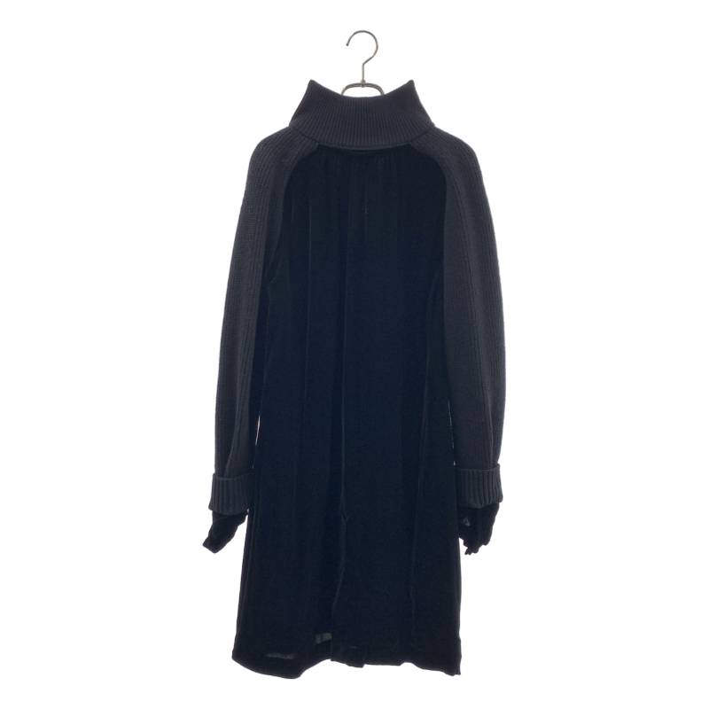 【美品】 sacai / サカイ | ニット ドッキング ベルベット ワンピース | 3 | ブラック | レディース|KLD 店