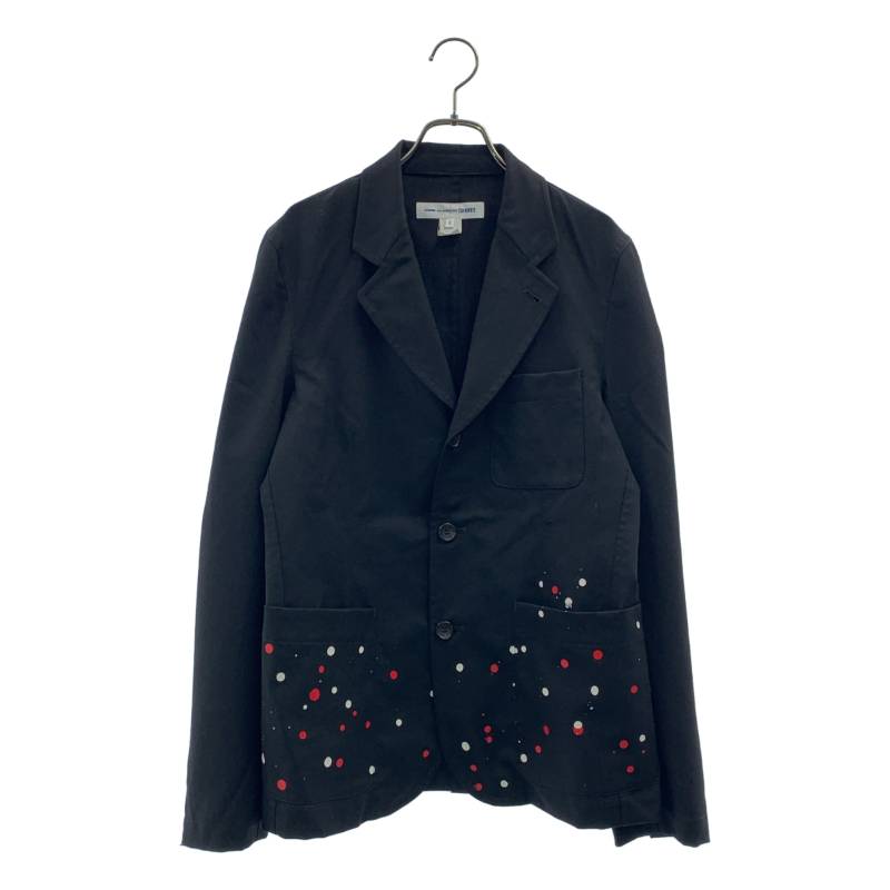 COMME des GARCONS SHIRT / コムデギャルソンシャツ | ペイントデザイン テーラードジャケット | S | ブラック | メンズ