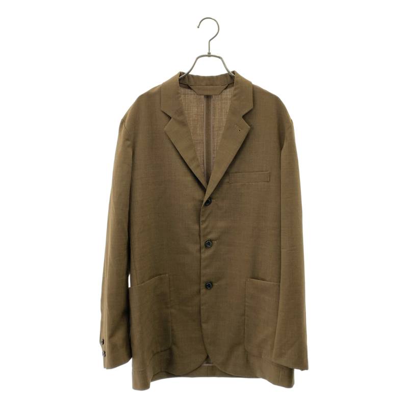 【美品】 MARKAWARE / マーカウェア | SUCK COAT ORGANIC WOOL TROPICAL / シングルブレスト ジャケット | 3 | khaki | メンズ