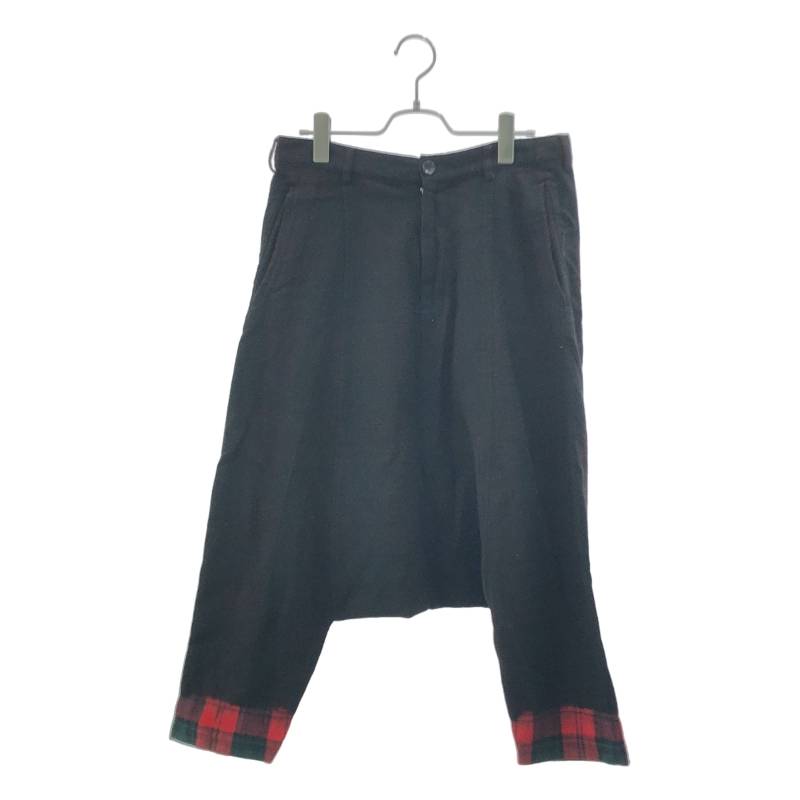 BLACK COMME des GARCONS / ブラックコムデギャルソン | 羊毛 縮絨 曝す サルエルパンツ | XS | 黒いこと | レディース