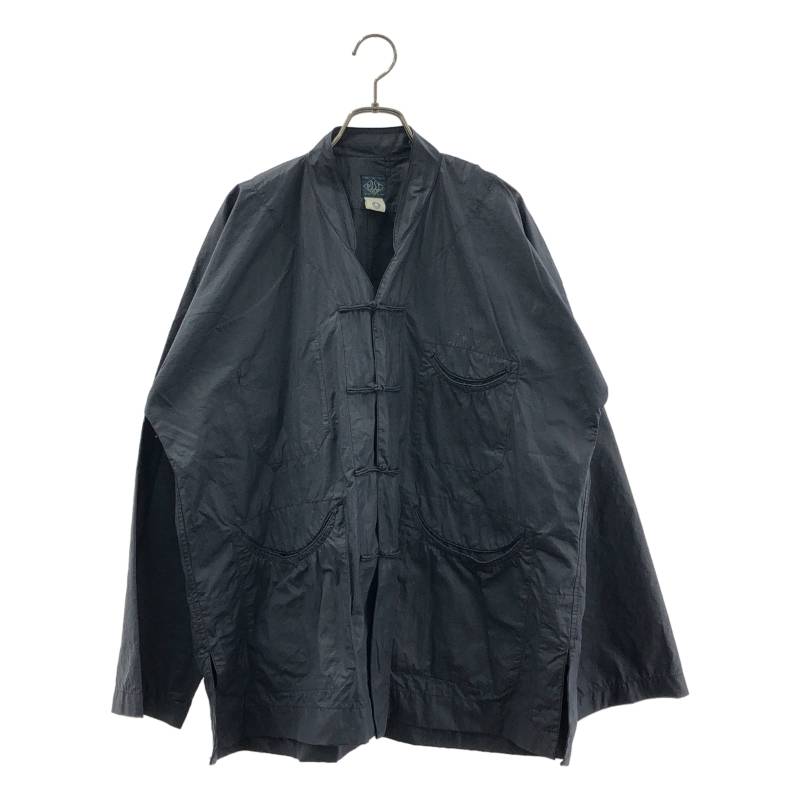 POST O'ALLS / ポストオーバーオールズ | WTN POST Chinois De Luxe / スタンドカラー チャイナジャケット | L | waxy taffeta navy | メンズ｜KLD 店
