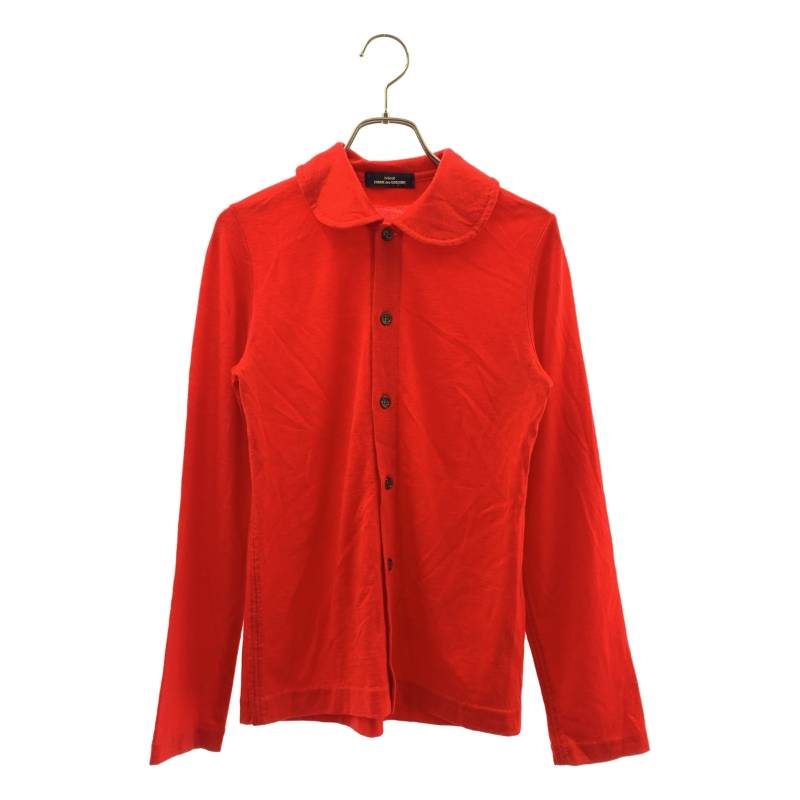 【美品】 tricot COMME des GARCONS / トリココムデギャルソン | 2018AW | ウール ラウンドカラー カーディガン | レッド | レディース
