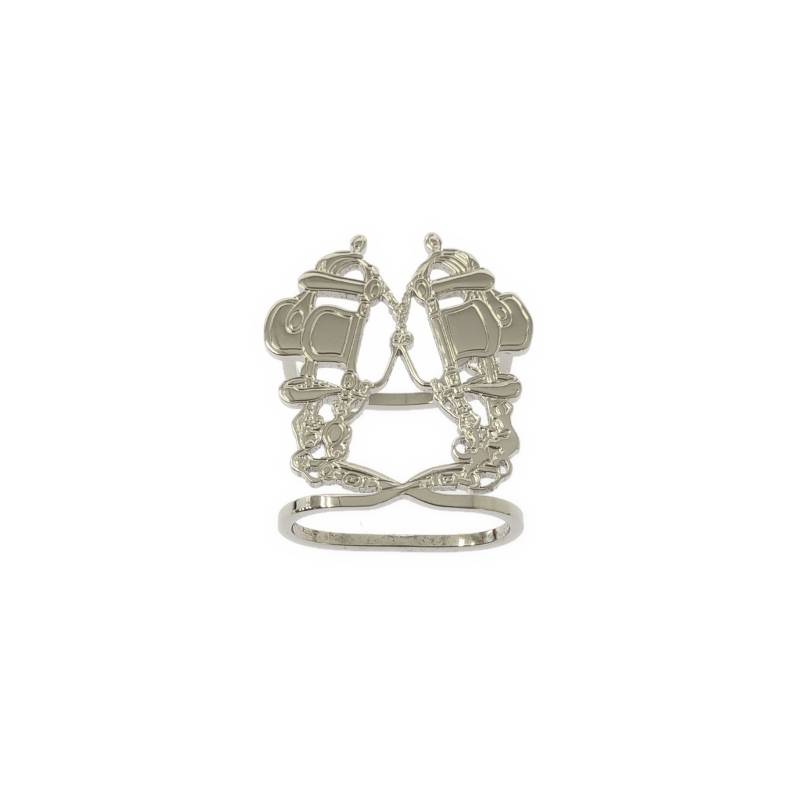 【美品】  HERMES / エルメス | Brides de Gala / ブリッド・ドゥ・ガラ えり巻き輪っか | しろがね色