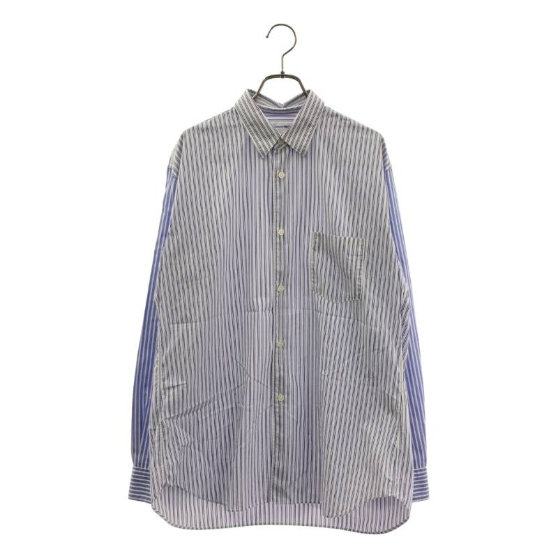 COMME des GARCONS SHIRT / コムデギャルソンシャツ | ストライプ 切替 シャツ | M | ホワイト/ブルー | メンズ
