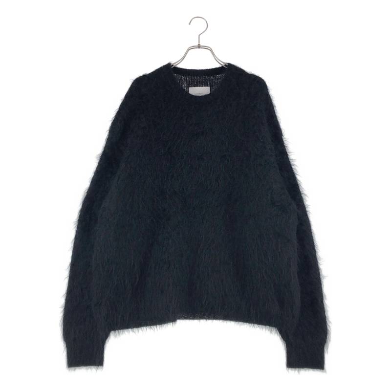 【美品】  ssstein / シュタイン | 2025AW | KID MOHAIR KNIT CREW NECK LS モヘア 編み物 | S | 黒いこと | メンズ